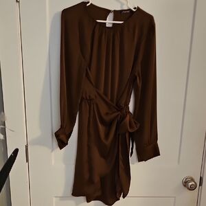 Fashion to Figure Chocolate Long Sleeve Dress